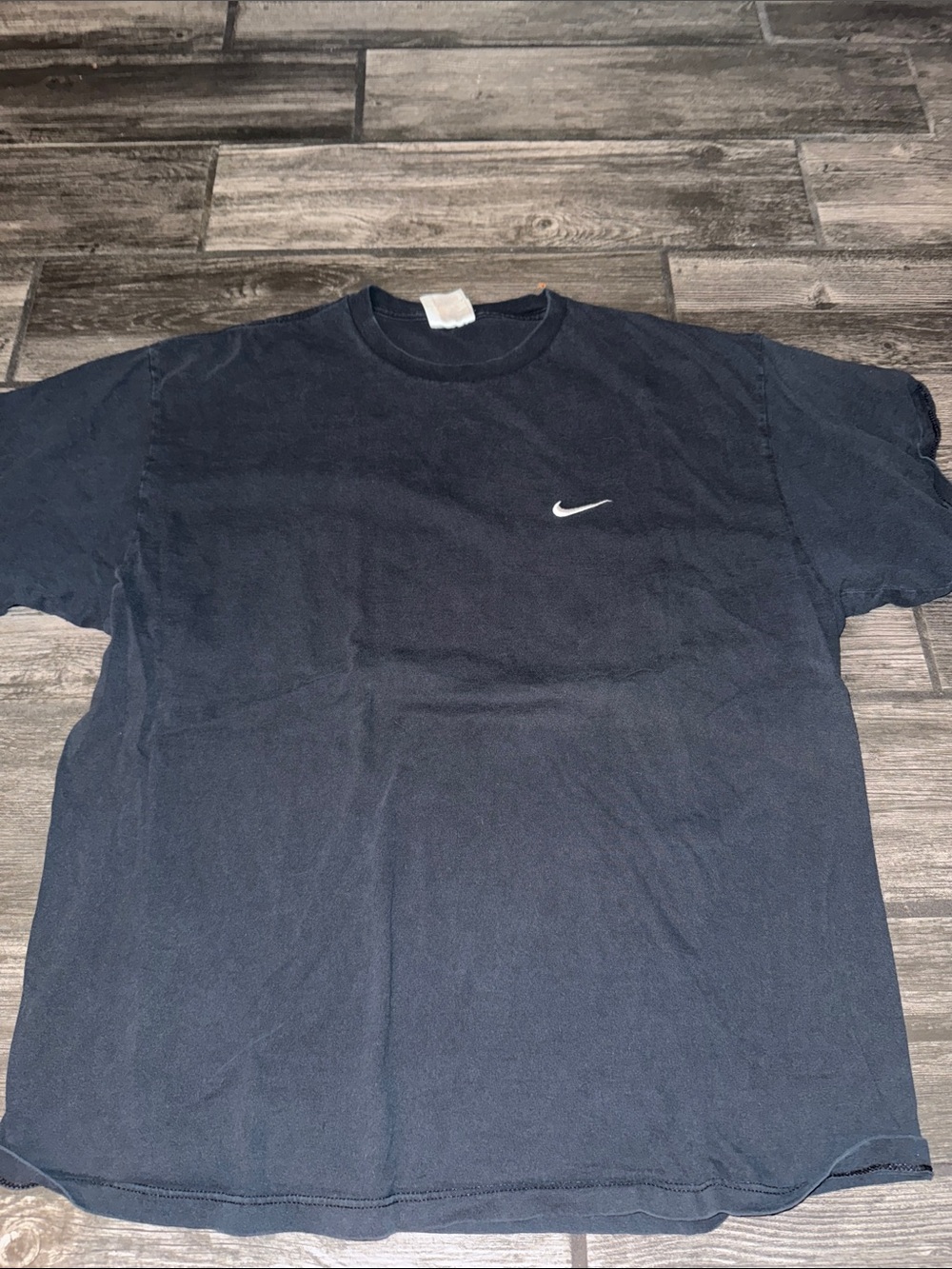 Nike Black Short Sleeve Crewneck Tee with White Swoosh
